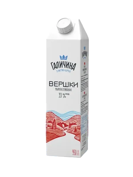 Вершки TGA 33% 950г Галичина